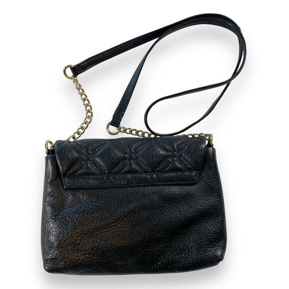 Kate Spade Quilted Leather Crossbody Purse Bag Chain Strap Black Small Shoulder - Picture 13 of 16